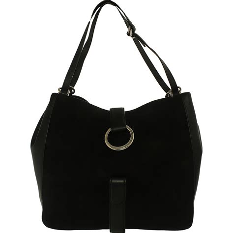 michael kors black suede handbag